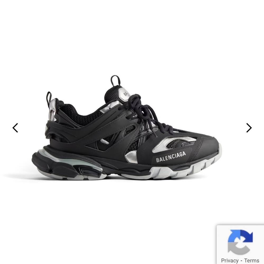 Balenciaga Black and Silver Sneakers